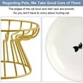 thumbnail image 4 of Cat Bowls, Elevated Cat Bowl, Raised Ceramic Cat Dish with Metal Stand, Pet Water or Food Feeding Station for Indoor Cats, Kitten, Puppies and Small Dogs, Dishwasher Safe, 4 of 10