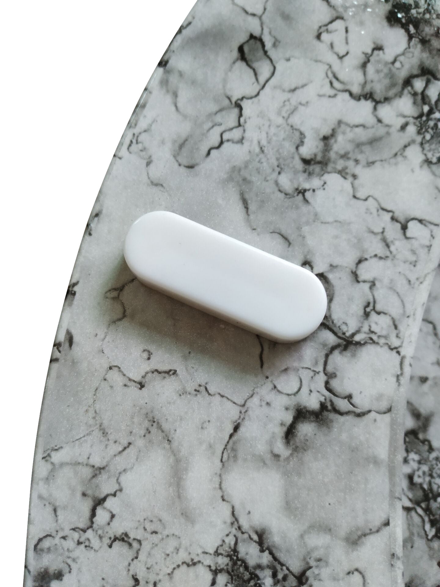 Dream Bath Heavy Duty Round Toilet Seat with non-slip seat and quick-attach easy install hardware, Marbleized Wood Grey