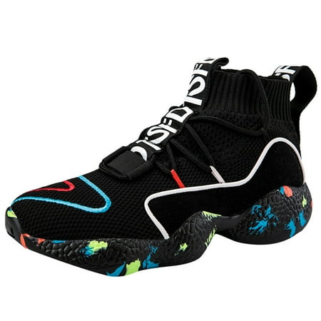 

Hueook Running Shoes for Men Couple Outdoor Mesh Lace-Up Casual Sports Shoes Run Breathable Shoes Sneakers Men s Fashion Sneakers