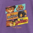 thumbnail image 2 of Girl's Puss in Boots: The Last Wish The Cat The Boots The Legend  Graphic Tee Purple Berry Large, 2 of 4