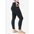 thumbnail image 3 of Roaman's Women's Plus Size Side Pocket Essential Legging, 3 of 6