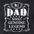 thumbnail image 5 of Wild Bobby, No. 1 Dad Genuine Legend Father's Day Mens Premium Tri Blend Tee, True Black, XX-Large, 5 of 6
