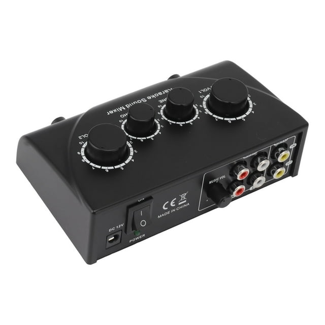 Mini Sound Mixer,Mini Audio Mixer Line Mixer Portable Sound Mixer Karaoke Sound Mixer for Companies Family Gatherings 100 240V