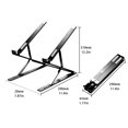 thumbnail image 4 of Soporte plegable para computadora portátil Oficina en casa Computadora portátil Soporte ajustable portátil plegable Aleación de aluminio, Negro Inevent EL5629-01B, 4 of 7