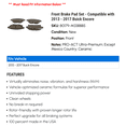 thumbnail image 2 of Front Brake Pad Set - Compatible with 2013 - 2017 Buick Encore 2014 2015 2016, 2 of 2