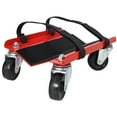 thumbnail image 5 of Heavy Duty Snowmobile Dolly with V-Slide Design, 2.5" Swivel Casters, Rubber Ski Pads, 1500Lbs Capacity, Red, 5 of 9