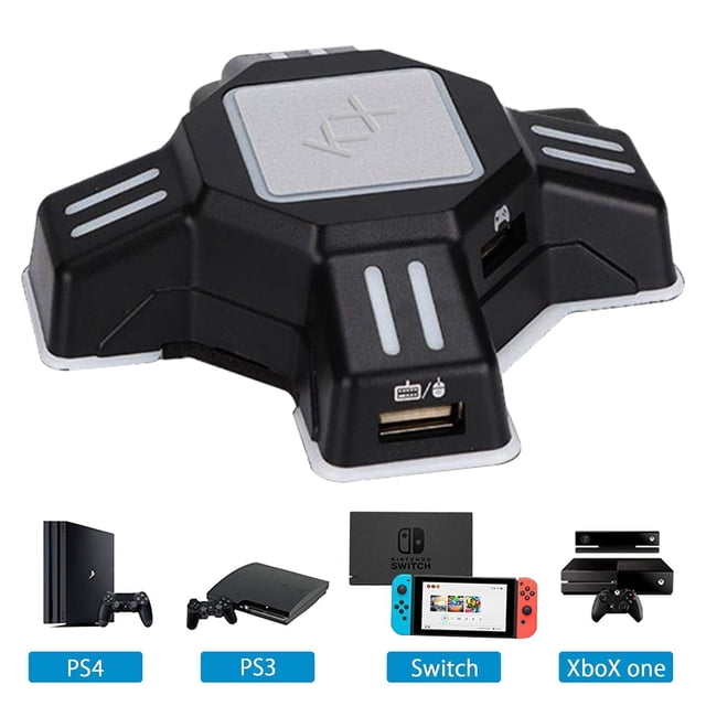 Keyboard Mouse Converter for Nintendo Switch/ Xbox One/ PS4/ PS3/ PC, Mouse Keyboard Adapter Converter