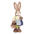 thumbnail image 4 of Conejo de Paja Artificial con Adorno de Zanahoria Sunnimix Fiesta Temática de Pascua Escultura de estatuilla de conejo, 4 of 8