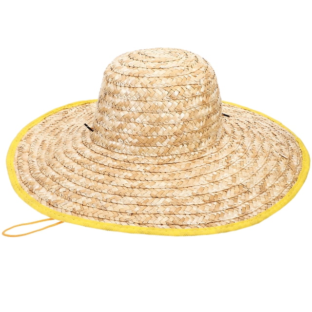 Sombrero de playa para mujer y hombre, de ala ancha, estilo occidental, para fiestas, tejido de 45 cm.