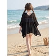 thumbnail image 4 of Tween Swim Cover Up Girls Sheer Knit Poncho Crochet Tops Quick Dry Sundress Girls Beach Cover Up 11-12 Years, 4 of 8
