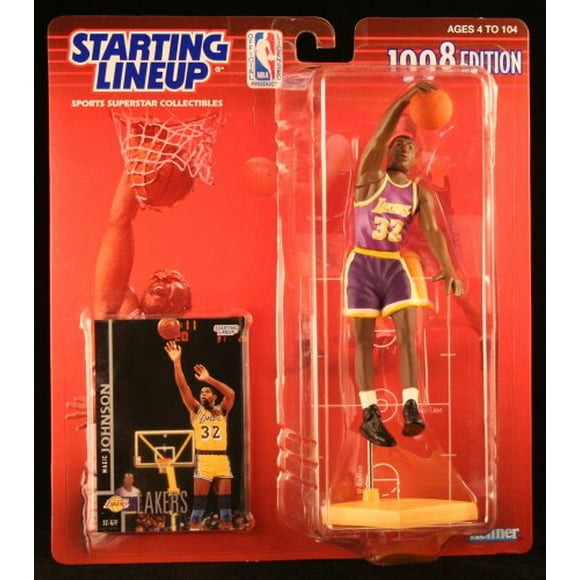 Starting Lineup Magic Johnson / Los Angeles Lakers 1998 NBA Figurine & Carte à Collectionner Exclusive NBA