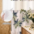 thumbnail image 2 of No Hook Shower Curtain with Built-in Rings - Green Tropical Coconut Tree Washable Waterproof Fabric Bathroom Curtains for Hotel,Rentals, Stall 48 X 72 Inch , Summer Beach Palm Tree Beige, 2 of 9