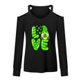 thumbnail image 4 of Lilgiuy Fashion Woman V-Neck Long Sleeve T-Shirt Autumn Happy Valentine's Day Printing Cold Shoulder Loose Blouse Tops Femme Streetwear Chic Tees, 4 of 5