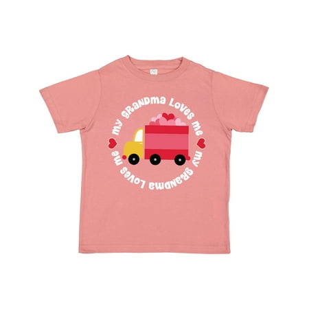 

Inktastic Grandma Loves Me Valentine Truck Kids Gift Toddler Boy or Toddler Girl T-Shirt