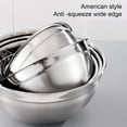thumbnail image 4 of 7X Mixing Bowls Salad Bowl Mirror Finish Rice Snack Cereal Bowl Snack Cereal Food Storage Basin Kitchen Dining Cooking Tableware White Lid, 4 of 9