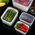 Fruit Storage Containers for Fridge with Removable Colanders