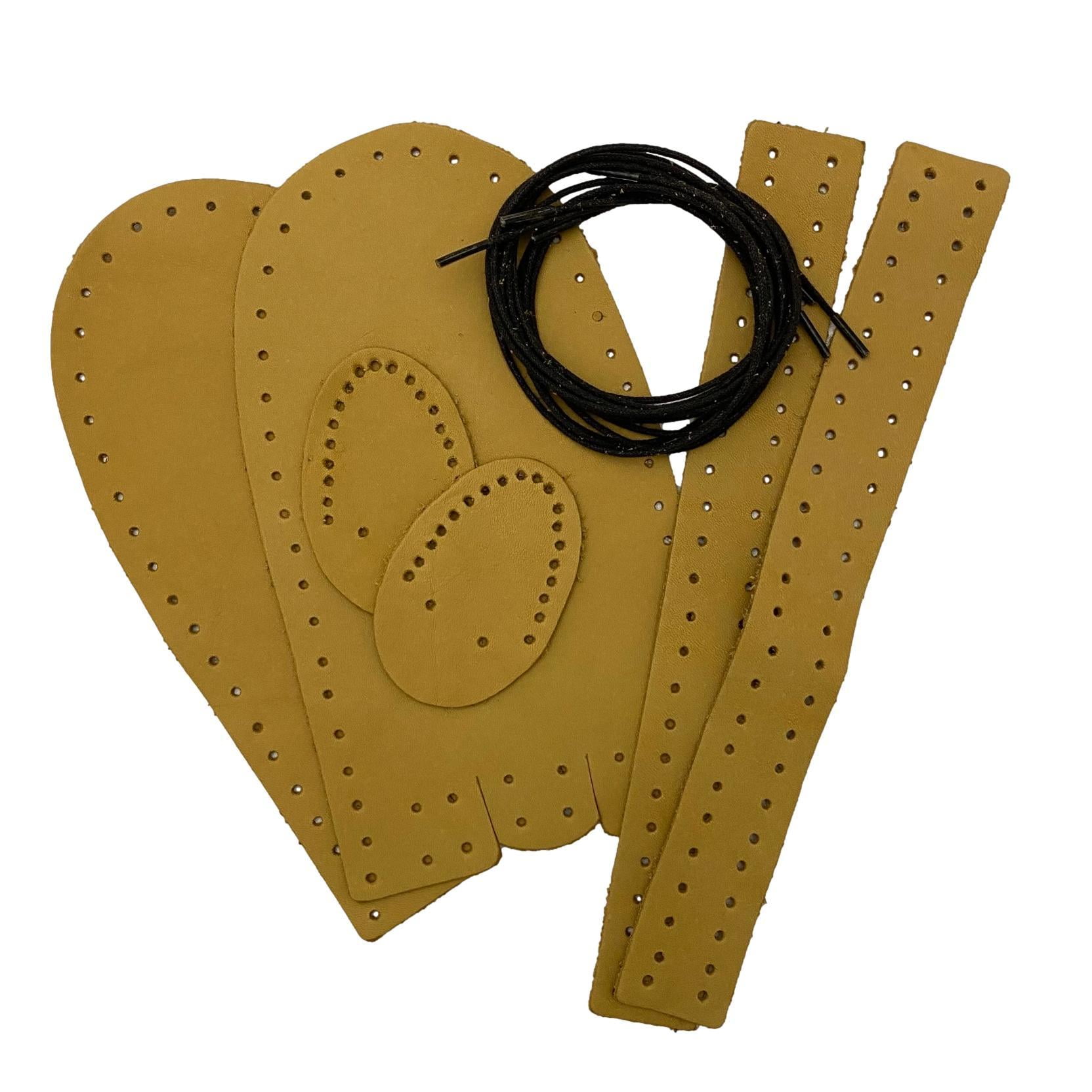 Make Your Own Moccasins - DIY Leather Moccasin Craft Project - Handmade Moccasins Kit - Miscellaneous Brown or Tan Colors