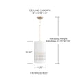 thumbnail image 2 of 1 Light Pendant In Art Deco Style-16.5 Inches Tall And 9.25 Inches Wide     -Traditional Installation Capital Lighting 350212Aw, 2 of 4