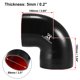 thumbnail image 3 of 89mm 3.5" ID 90 Grado Coche Siliciona Manguera Acoplador Tubo Negro Rojo, 3 of 6
