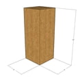 thumbnail image 2 of 4x4x10 Kraft Brown Corrugated Shipping Boxes, 32 ECT Single-Wall, Qty 10, 2 of 3