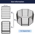thumbnail image 3 of SunsGrove Decorative Garden Fence with Gate 40 in(H) x 17.8 ft(L) 8 Panels, Heavy Duty Metal Animal Barrier Fence for Yard, Flower Bed Fencing, Garden Border Fence, Easy Set Up, Black, 3 of 10