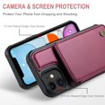 thumbnail image 3 of Funda Vinich para iPhone 11 tipo cartera con tarjetero, color rojo, 3 of 9