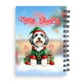 thumbnail image 2 of Merry Christmas Woofmas Xmas Noel Old English Sheepdog Elf Candy Cane Snow Spiral Bound Journal Dog Lover 5x7in Spiral Notebook - 13017, 2 of 5