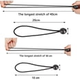 thumbnail image 4 of 30 piezas de goma elástica con bola negra, lazo expansor | Tensor de lona | Gomas para tiendas de campaña | Bucles de goma, tensores de goma con bola., 4 of 5