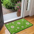 thumbnail image 2 of Green Daisy Flower Orange Centers Pattern Door Rugs,Washable Non Slip Door Mats Indoor,Decorative Door Mats,Entry Mat Indoor for Entrance,Bedroom,Kitchen,Bathroom,30"x17", 2 of 6