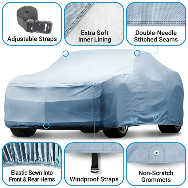 Fits For Jaguar XJ Full Car Cover Waterproof Outdoor Rain UV Snow Dust  Resistant