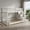 A-White, variant on Demi Bonn Full Over Full Bunk Bed with Safety Rail and Storage Stairs, Space-saving Solid Wood Bed Frame, White