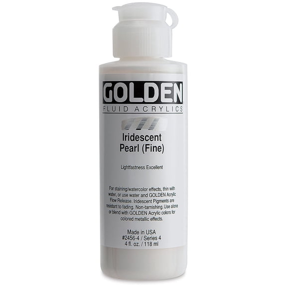 Golden Fluid Acrylics - Iridescent Pearl (Fine), 4 oz bottle