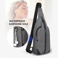 thumbnail image 5 of WATERFLY Unisex Anti Theft Travel Hiking Walking Sling Cross-Body Shoulder Chest Bag,Gray, 5 of 8