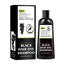 EARSTMAKEUP Black Hair Dye Shampoo, Brown Hair Dye Shampoo, 3 in 1 Natural Plant Bubble Dye Hair Care Shampoo, Plant Bubble Hair Dye Cream for All Hair Types (Black * 1)
