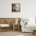 thumbnail image 3 of Stupell Industries Strong Gazing Lion Animals & Insects Photography Gray Floater Framed Canvas Art Print Wall Art, 25 x 25, 3 of 10