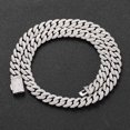 thumbnail image 2 of Collar de circonitas cubanas de doble fila de 10 mm, collar para hombre, joyería personalizada de tendencia Hip Hop, 2 of 5