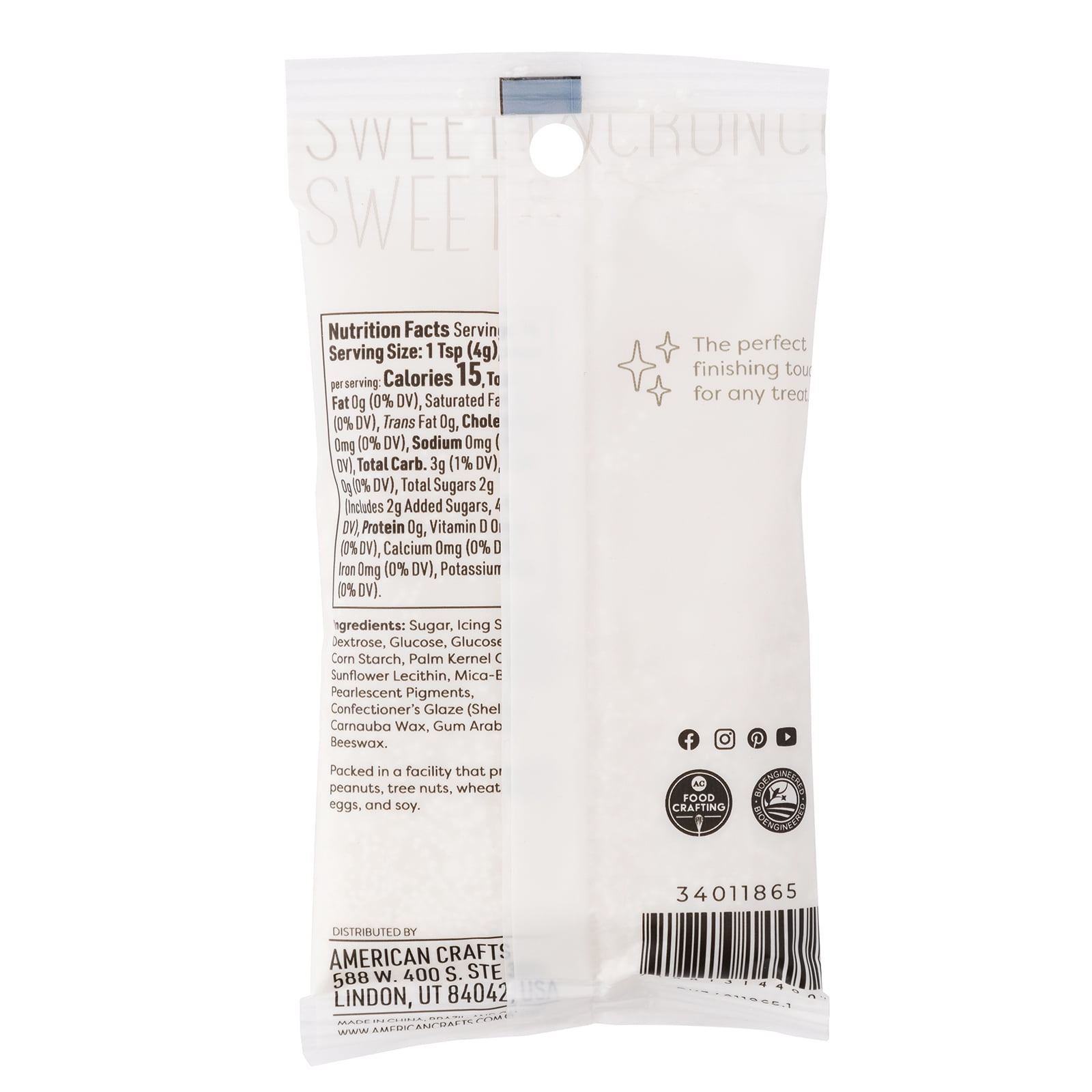 Sweetshop White Sprinkle Mix, 2.5oz - Dessert Toppings