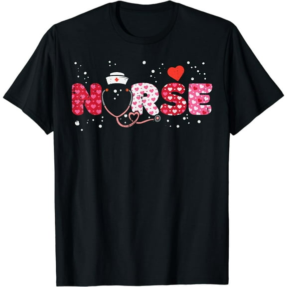 Nurse Valentines Day Valentine Scrub Top Women Scrubs NICU T-Shirt