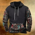 thumbnail image 4 of Birdeem Men Comfortable Hoodie Heart Pattern Printed Hooded Pocket Drawstring Sweatshirt, 4 of 12