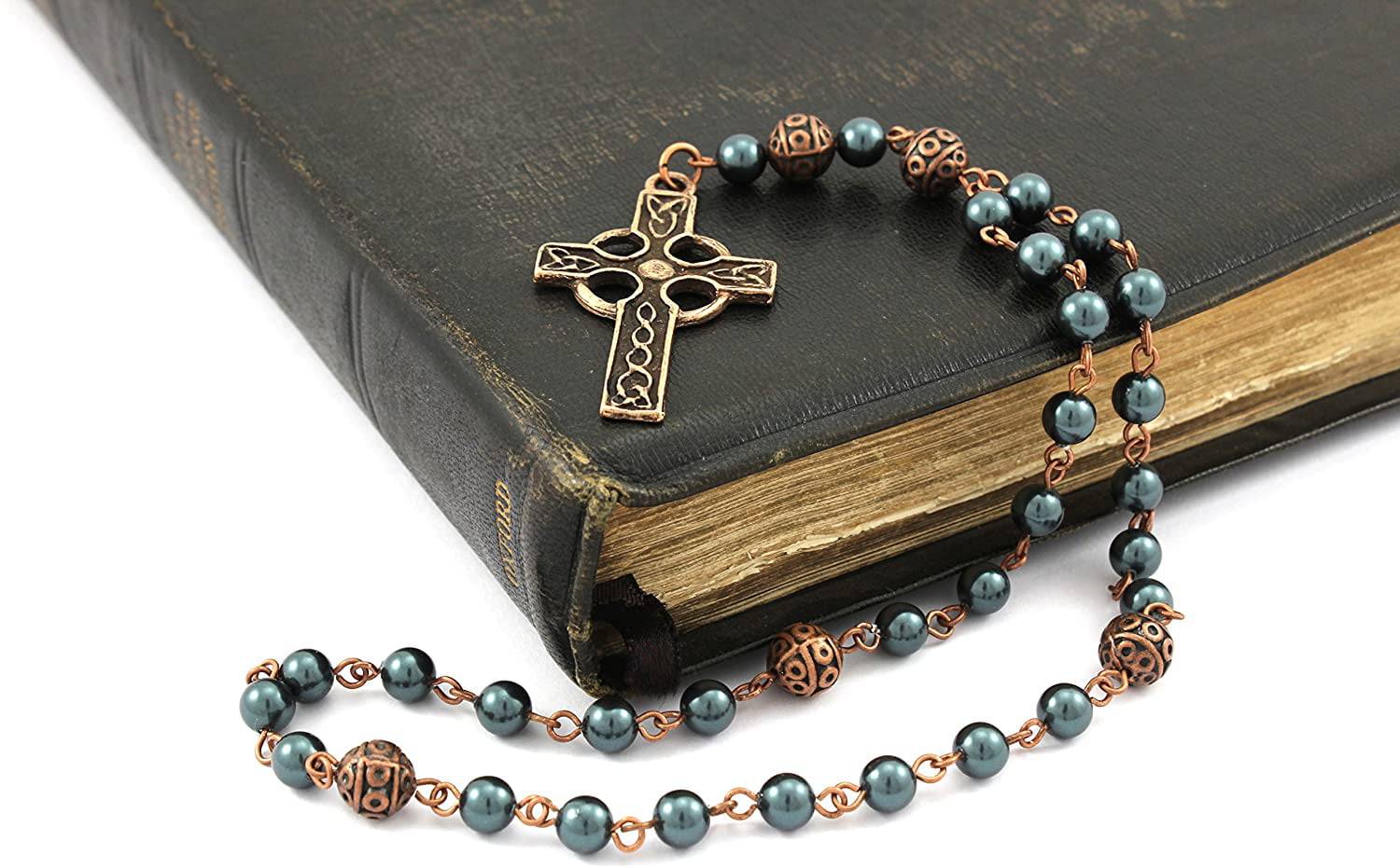 Shield of Strength Prayer Beads Brown & Turquoise Jasper - Unspoken Elements