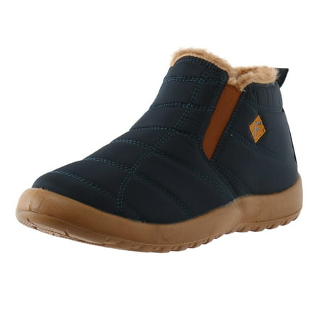 

ASEIDFNSA Mesh Slippers for Women Wide Snow Boots for Women Wide Width Couples Mens Womens Boots Winter Flat Splashing Plus Velvet Warm Short Slip On Snow Boots
