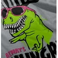 thumbnail image 4 of Caution Cool Dinosaur Always Hungry Toddler Boy Girl T Shirt Infant Toddler Brisco Brands 6M, 4 of 5