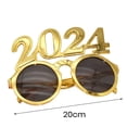 thumbnail image 6 of Eoperou 1 Pair Happy New Year 3D Party Glasses Shining Rhinestones Inlaid 2024 Eyeglasses Christmas Number Spoof Party Props, 6 of 8