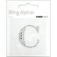 thumbnail image 2 of Bling Alphas Self-Adhesive Rhinestone Letter 1.375"-Silver Crystal - C, 2 of 2