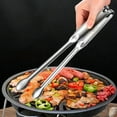 thumbnail image 2 of Mauxuk Stainless Steel BBQ Tongs Long Heat Resistant Locking Mechanism for Grilling Steak Vegetables 16 In, 2 of 5
