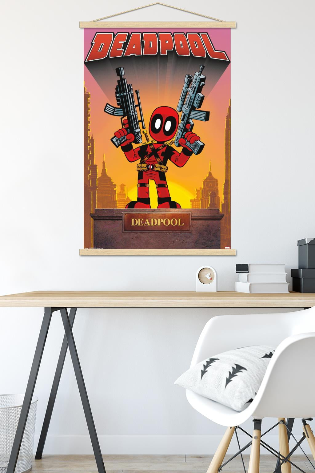 Marvel Comics - Deadpool - Statue Wall Poster with Magnetic Frame, 22.375" x 34"