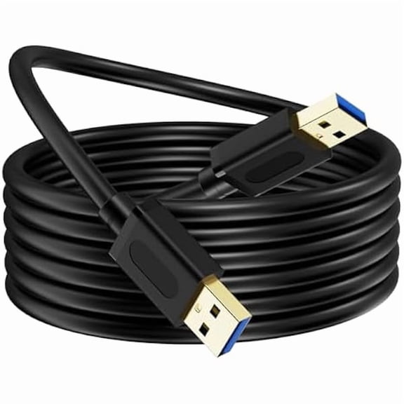 Quyaojz USB 3.0 Male to Male Cable 25Ft,USB to USB Cable with Gold-Plated Connector for Hard Drive Enclosures, DVD Player, Laptop Cooler(25Ft/8M)