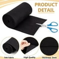 thumbnail image 4 of Rollo de fieltro negro de 118 x 9,45 pulgadas, fieltro no tejido para manualidades, ideal para patchwork, costura, decoración y proyectos DIY. 3 mm de grosor., 4 of 9