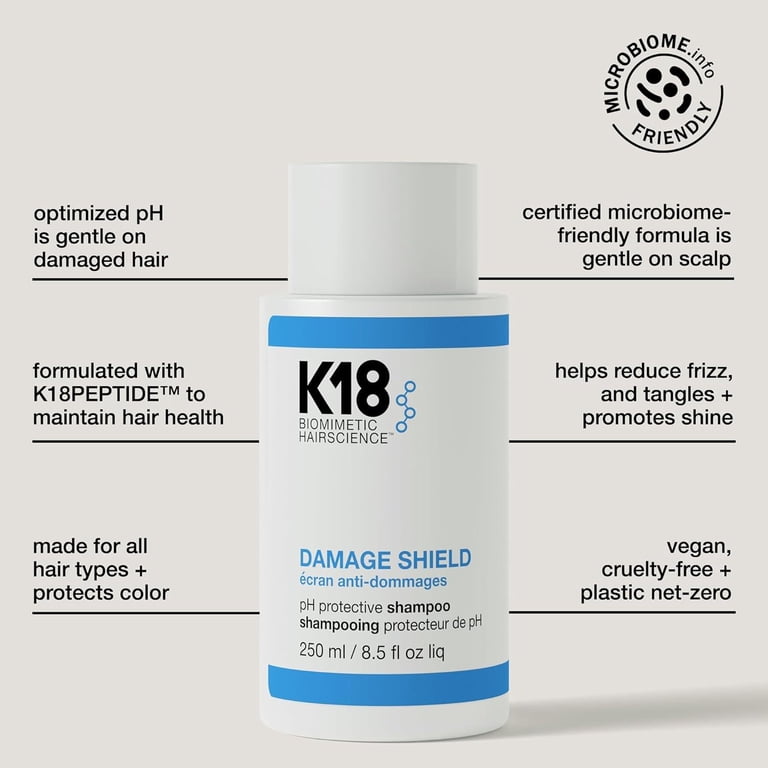 K18, Damage Shield PH Protective Shampoo, 8.5 oz, Unisex - Walmart.com