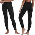 thumbnail image 2 of KEINXS Women Fleece Lined Leggings Elastic High Waist Comfy Fuzzy Plush Thick Lined Tight Pants Winter Warm Wool Bottoms, 2 of 6
